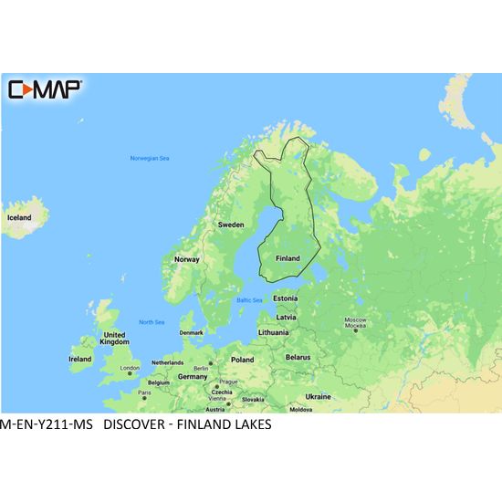 C-Map Discover Y211 - Suomen sisävedet -kartta, SD/microSD-kortti