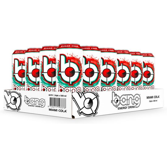 Bang Energy Birthday Miami Cola -energiajuoma, 500 ml, 24-pack