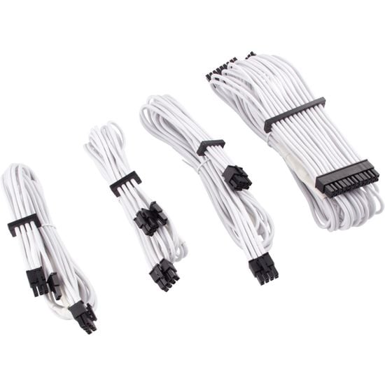 Corsair Premium Individually Sleeved PSU Cables Starter Kit, Type 4, Gen 4 -virtalähteen kaapelisetti, valkoinen
