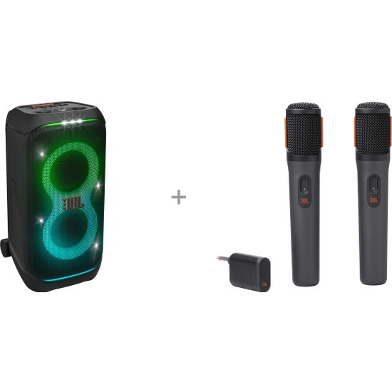 JBL PartyBox Stage 320 + Wireless Mic langattomat mikrofonit -bilekaiutinpaketti