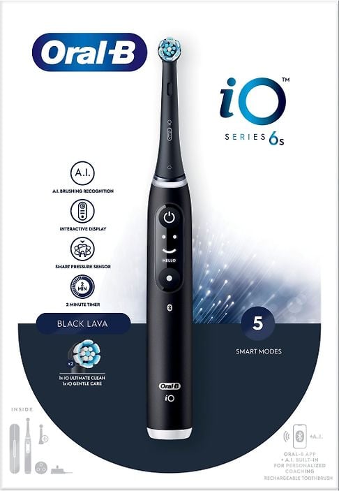 Oral-B IO Series 6s -sähköhammasharja, Musta – Verkkokauppa.com