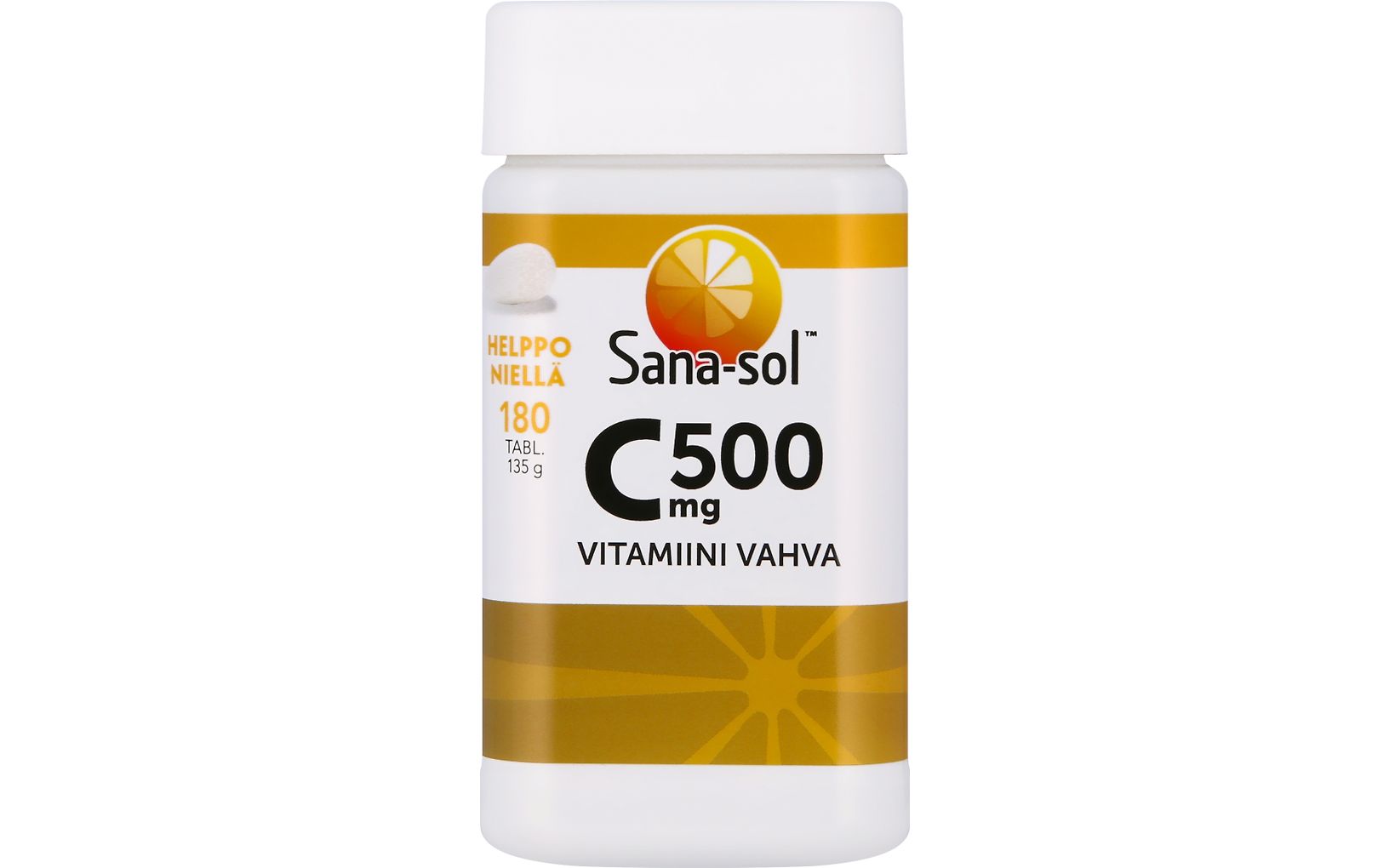 Sana-sol C-vitamiini Vahva -tabletti, 500 mg, 180 kpl – Verkkokauppa.com