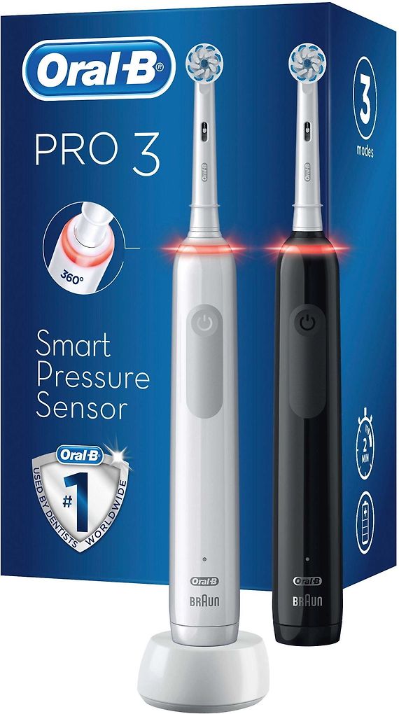 Oral-B Pro 3 3900N -sähköhammasharja, Tuplarunko – Verkkokauppa.com