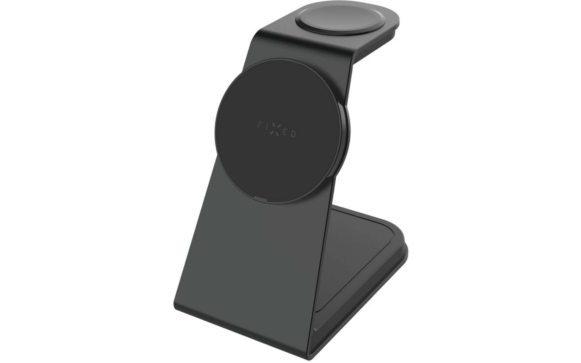 FIXED 3-in-1 Mag ALU Qi2 juhtmevaba MagSafe laadimisalus, must