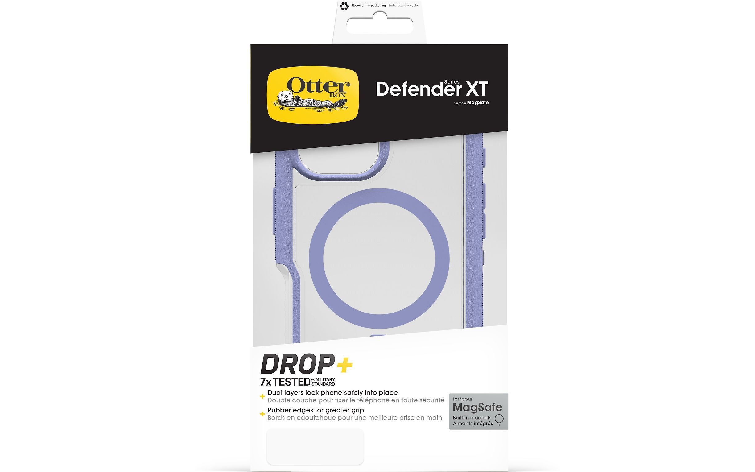 Otterbox Defender XT -kaitseümbris, iPhone 16, lilla / läbipaistev