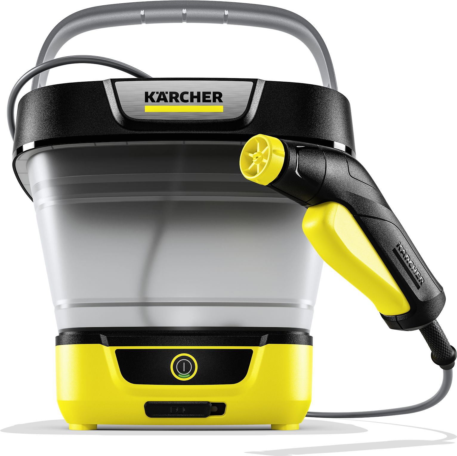 Kärcher Mobile Outdoor Cleaner OC 3 Plus (extra grote afneembare watertank 7 l, lithium-ion accuduur 15 min) & Kärcher OC 3 accessoirebox Pet incl. kegelstraalsproeier, vachtborstel en handdoek