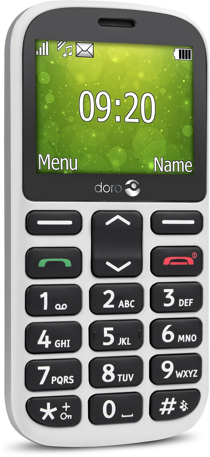 Doro 1362 peruspuhelin DualSIM, valkoinen