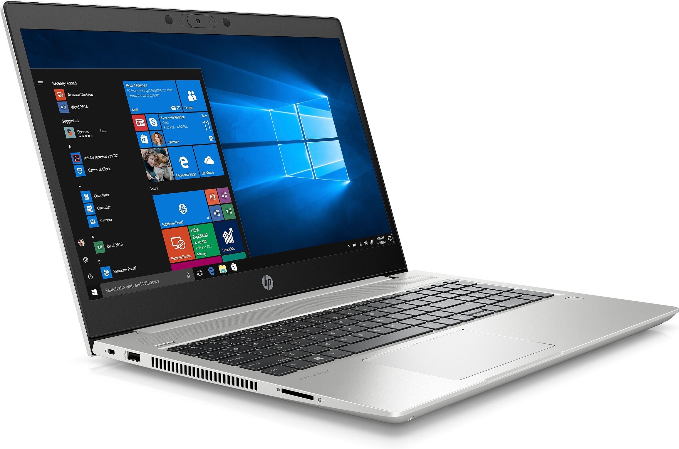 HP ProBook 450 G7 15,6" -kannettava, Win 10 Pro 64-bit, hopea