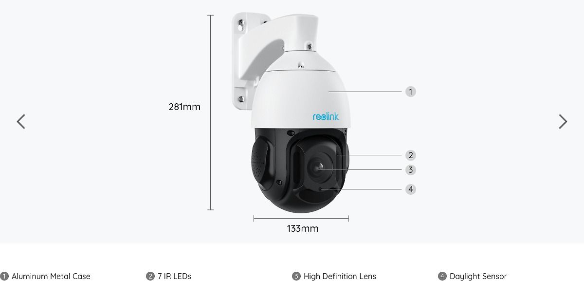 Reolink RLC823A 16X PTZ PoE+ valvontakamera ulko ja sisäkäyttöön
