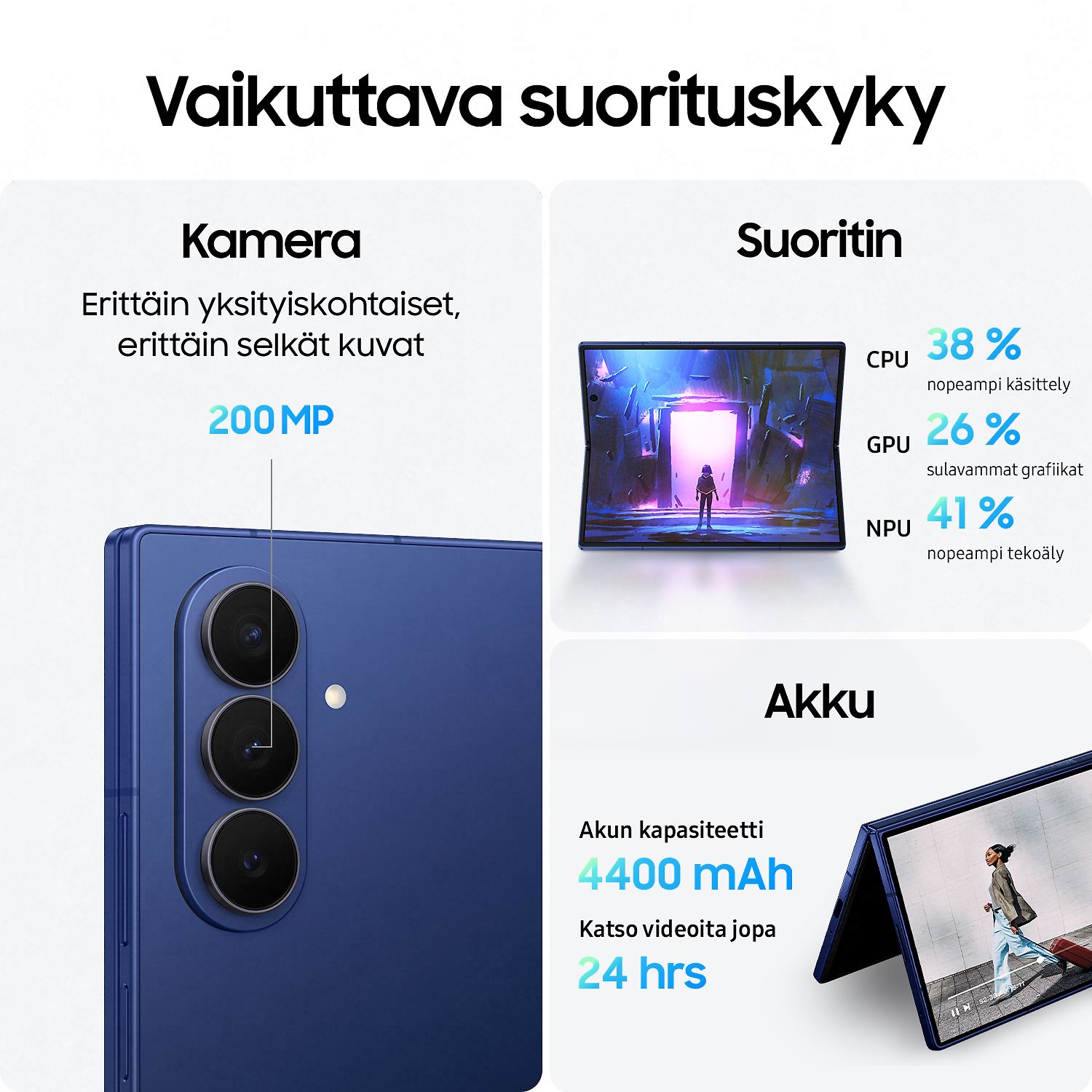 Samsung Galaxy Z Fold7 telefon, 256/12 GB, Silver Shadow