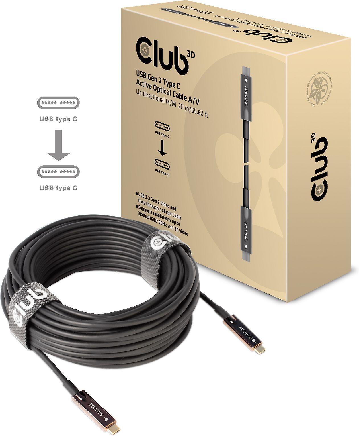 Club 3D USB Gen2 Type C to HDMI 2.1 4K120Hz 8K60Hz HDR10+ DSC 1.2