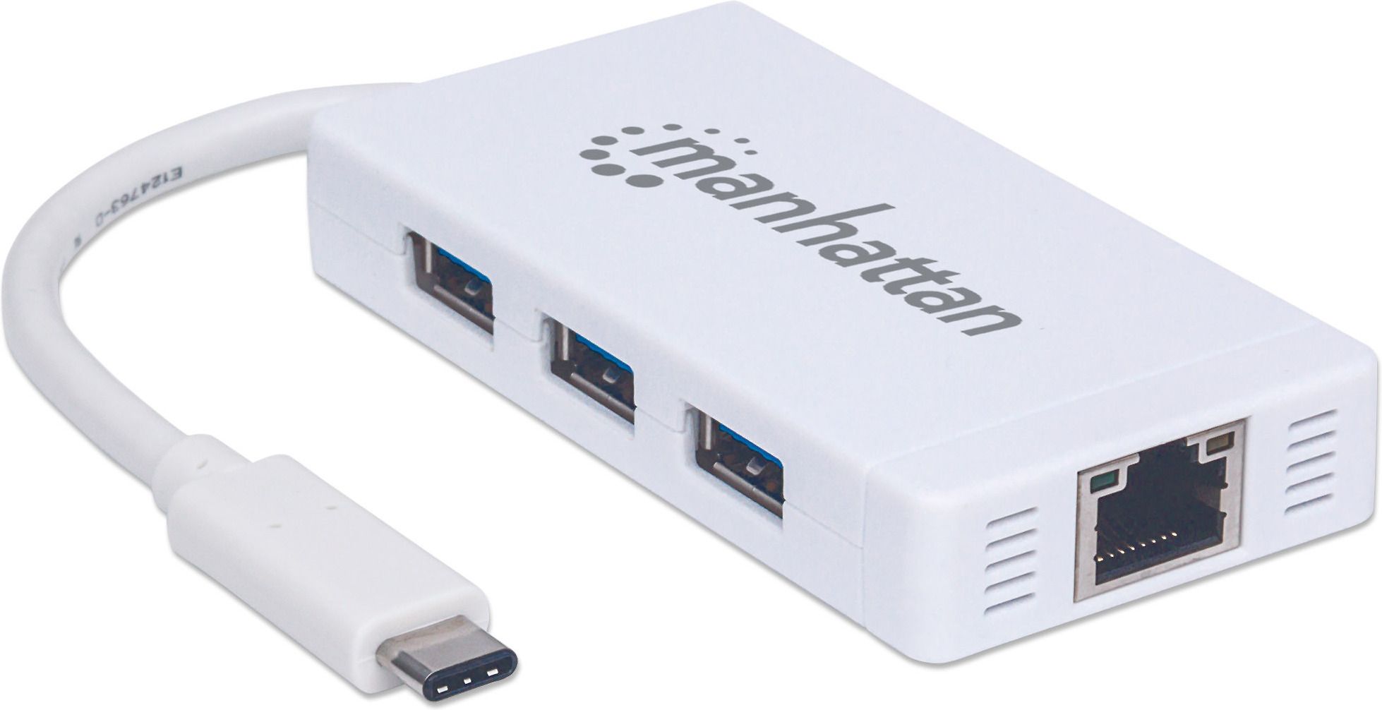 Manhattan USB 3.0 hubi ja Gigabit adapteri USBC liitimellä