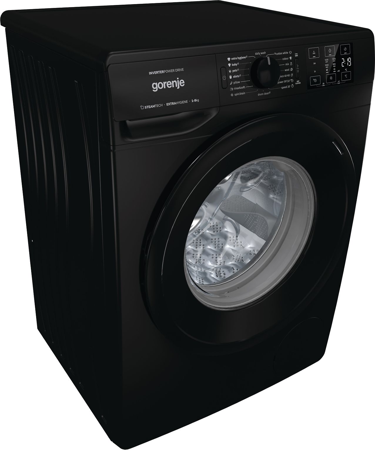 Gorenje WNEI84AS/B -pyykinpesukone, musta – Verkkokauppa.com