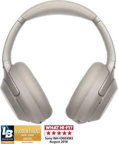 Sony WH-1000XM3 -Bluetooth-vastamelukuulokkeet, platina
