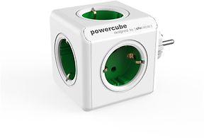 PowerCube Original 5-osainen pistorasia, vihreä