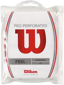 Wilson Pro Overgrip Perforated -grippi, valkoinen, 12 kpl