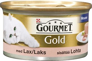 Gourmet Gold Lohi Mousse -kissanruoka, 85 g, 24-PACK – 