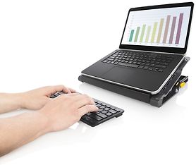 Targus Chill Mat with 4-port 2.0 USB -kannettavan jäähdytysalusta, säädettävä korkeus, musta, kuva 8