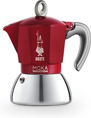 Bialetti Moka Induction Red -mutteripannu, 4 kuppia