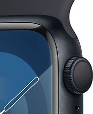 Apple Watch Series 9 (GPS) 41 mm keskiyönsininen alumiinikuori ja keskiyönsininen urheiluranneke, M/L (MR8X3), kuva 3