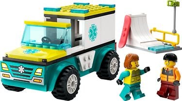 LEGO City Great Vehicles 60403  - Ambulanssi ja lumilautailija, kuva 8