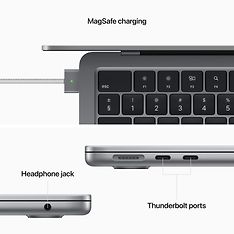 Apple MacBook Air 13" M2 16 Gt, 256 Gt 2022 -kannettava, tähtiharmaa (MLXW3), kuva 7