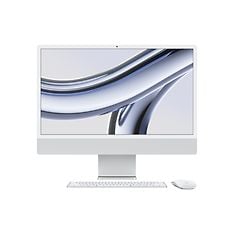 Apple iMac 24" M3 8 Gt, 256 Gt -tietokone, hopea (MQR93)