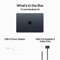Apple MacBook Air 13" M3 8 Gt, 512 Gt 2024 -kannettava, keskiyö (MRXW3), kuva 9