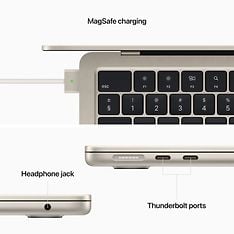 Apple MacBook Air 13" M2 24 Gt, 256 Gt 2022 -kannettava, tähtivalkea (MLY13), kuva 7