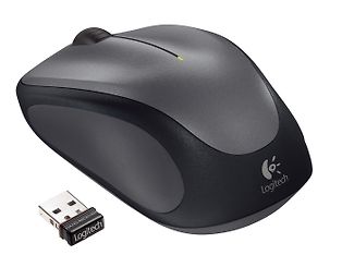 Logitech M235 -hiiri, tummanharmaa