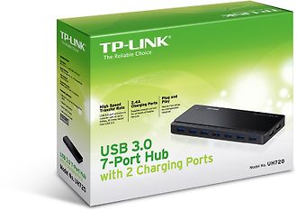 TP-LINK UH720 aktiivinen 7-porttinen USB3.0-hubi, kuva 3