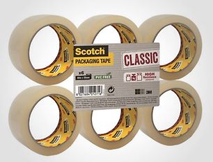 Scotch Classic -pakkausteippi, 50 mm x 66 m, kirkas, 6 rullaa