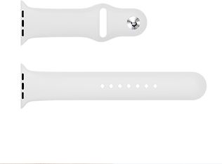Wave silikoniranneke, Apple Watch 42 mm / 44 mm / 45 mm, valkoinen, kuva 2