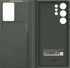 Samsung Galaxy S23 Ultra Clear View Wallet Cover -suojakuori, tummanvihreä, kuva 5