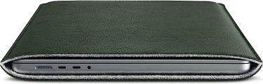 Woolnut Leather Sleeve -suojatasku 16" MacBook Pro, vihreä, kuva 5