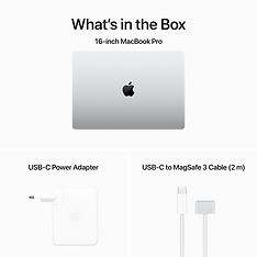 Apple MacBook Pro 16” M3 Max 128 Gt, 512 Gt 2023 -kannettava, hopea (MRW63), kuva 10