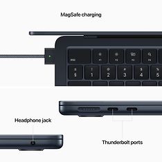 Apple MacBook Air 13" M2 24 Gt, 256 Gt 2022 -kannettava, keskiyö (MLY33), kuva 7