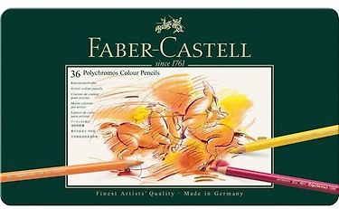 Faber-Castell Polychromos -värikynät peltirasiassa, 36 väriä, kuva 2