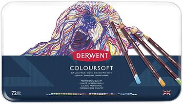 Derwent Coloursoft -värikynälajitelma, 72 kynää