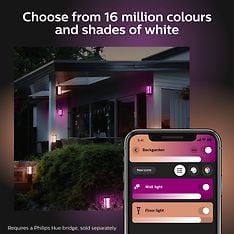 Philips Hue Impress Outdoor-älyseinävalaisin, iso 24 cm, antrasiitti, 24 cm, 1200 lm, kuva 18