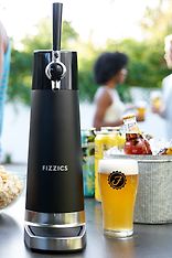 Fizzics DraftPour Beer Dispenser -olutannostelija, musta/hopea, kuva 11