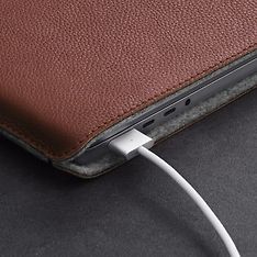 Woolnut Leather Sleeve -suojatasku 14" MacBook Pro, konjakki, kuva 6