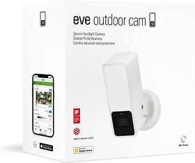 Eve Outdoor Cam -valvontakamera ulkokäyttöön, valkoinen, kuva 6
