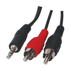 InLine 2 x RCA uros - 3,5 mm uros -kaapeli, 5 m