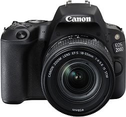 Canon EOS 200D -järjestelmäkamera, musta + 18-55 IS STM