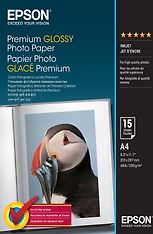 Epson Premium Glossy Photo Paper -valokuvapaperi, A4, 15 arkkia