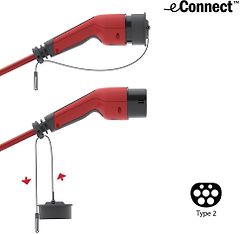 Defa eConnect latauskaapeli, 7,5 m, 3-vaihe, 32 A, 22 kW, Type2-Type2, kuva 2