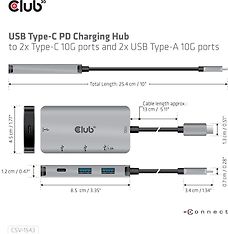 Club 3D Type-C PD Charging Hub -hubi, kuva 7