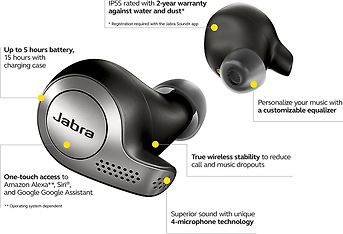 Jabra Elite 65t -Bluetooth-kuulokkeet, musta, kuva 9