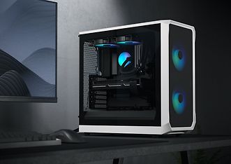 Fractal Design Focus 2 RGB White TG Clear Tint ATX-kotelo ikkunalla, valkoinen, kuva 13